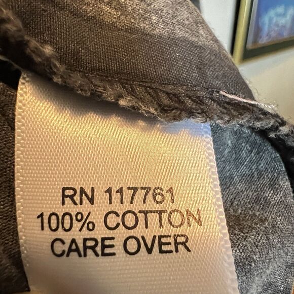 Speed Limit MPH Jr Dress Size XL Black Acid Wash Waist Tie 3/4 Sleeves Cotton - Picture 7 of 8